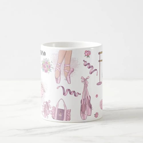 Caneca Personalizada Criativa com Nome Professora de Ballet