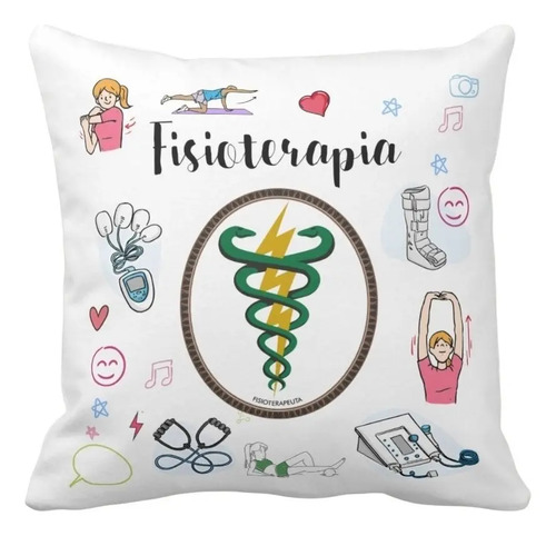 Almofada Decorativa Fisioterapia - Profissões (Fisioterapeuta)