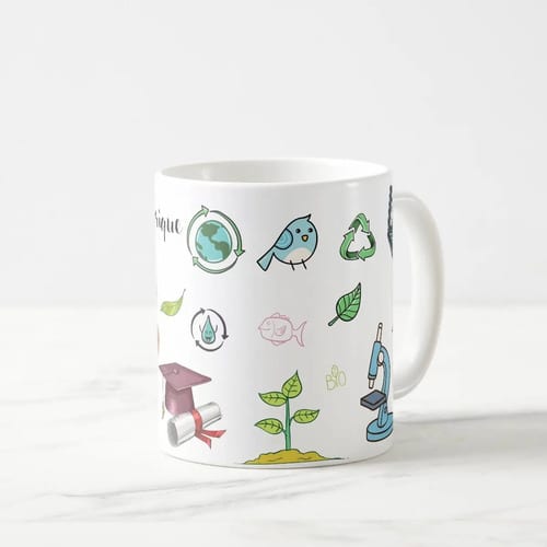 Caneca Professor Biologia Presente Personalizada Com Avatar