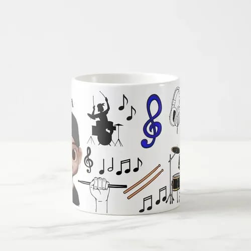 Caneca Personalizada Baterista Presente Criativo para Músico