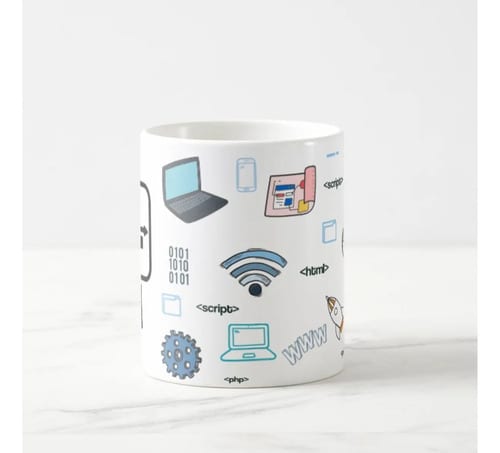 Conjunto Almofada e Caneca Tecnologia Informação TI