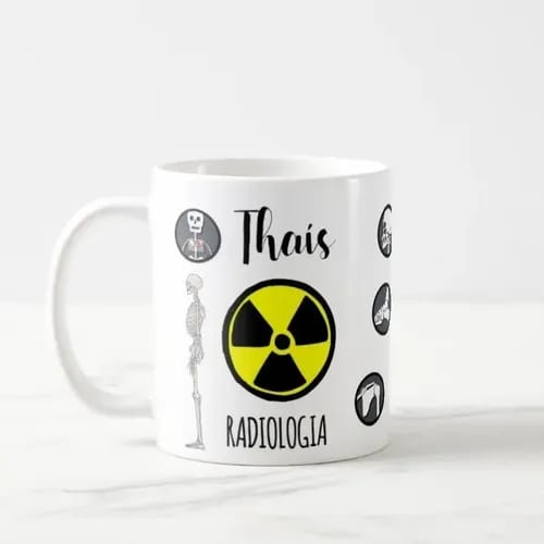 Conjunto Almofada Decorativa E Caneca Profissão Radiologia Profissão