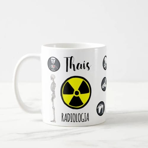 Conjunto Almofada Decorativa E Caneca Profissão Radiologia Profissão