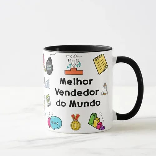 Caneca Vendas Presente Criativo Equipe Vendedores Vendedora