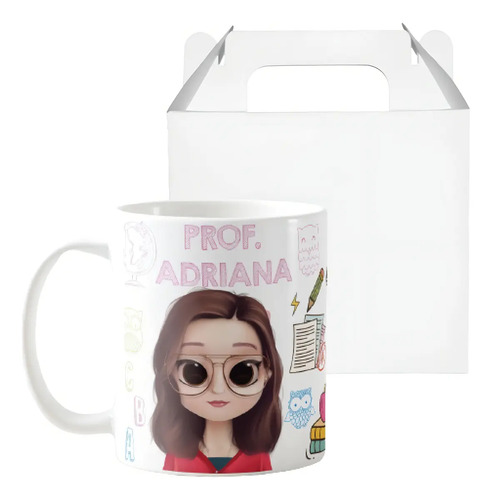 Caneca Dia dos Professores Presente Alunos para Professoras - Profissões (Professor(a))