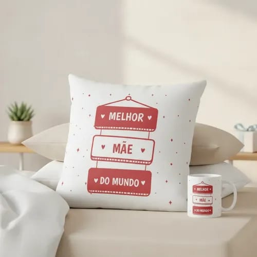 Kit Presente Mãe Lembrança Foto Personalizada Dia das Mães