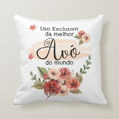 Almofada Decorativa Presente Uso Exclusivo Avó Dia dos Avós