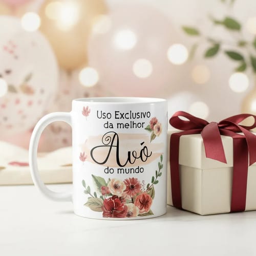 Caneca Presente Especial Dia das Mães para Melhor Avó