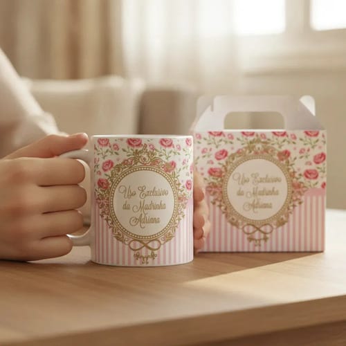 Caneca Feminina Presente Madrinha Batismo Crisma Batizado