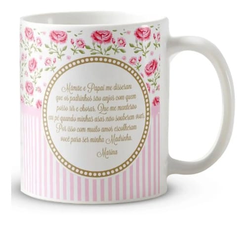 Caneca Feminina Presente Madrinha Batismo Crisma Batizado
