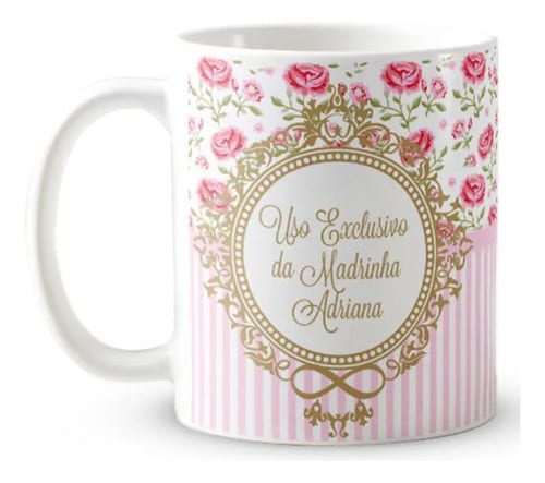 Caneca Feminina Presente Madrinha Batismo Crisma Batizado