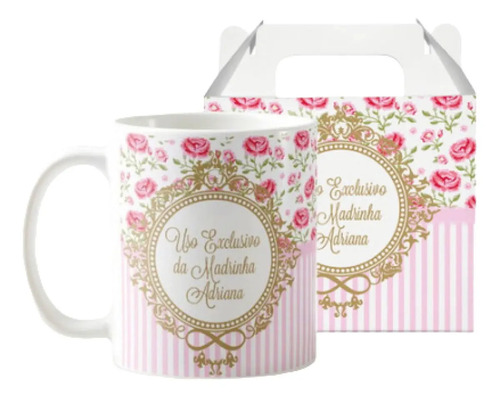Caneca Feminina Presente Madrinha Batismo Crisma Batizado