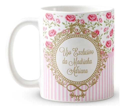 Caneca Feminina Presente Madrinha Batismo Crisma Batizado