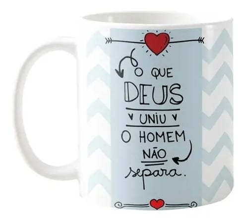 Kit Presente Almofada e Caneca para Namorado - Deus Uniu