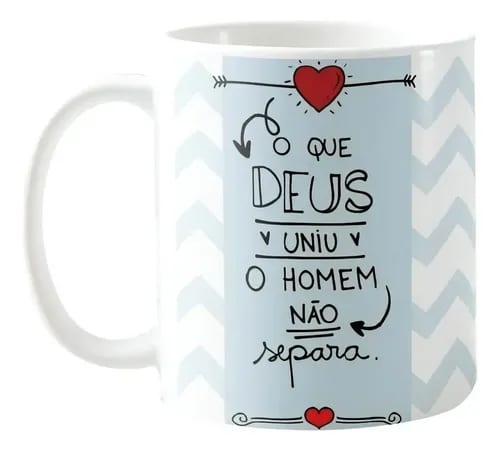 Kit Presente Almofada e Caneca para Namorado - Deus Uniu