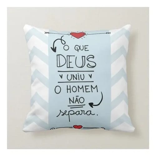 Kit Presente Almofada e Caneca para Namorado - Deus Uniu