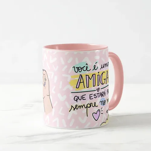 Caneca Personalizada Amiga Sempre no meu Coração