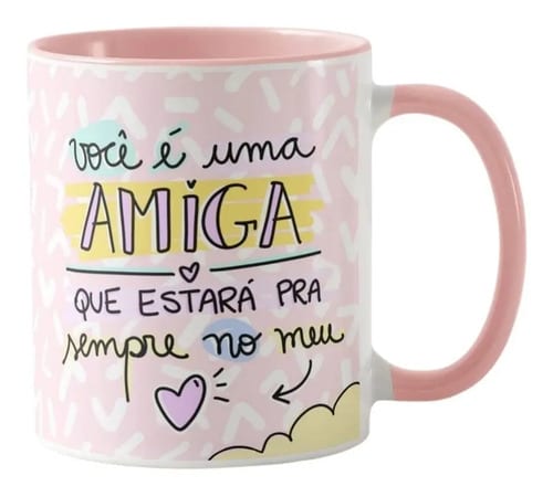 Caneca Personalizada Amiga Sempre no meu Coração
