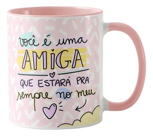 Caneca Personalizada Amiga Sempre no meu Coração - Outros (Amigo(a))