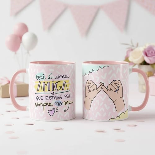 Caneca Personalizada Amiga Sempre no meu Coração - Outros (Amigo(a))