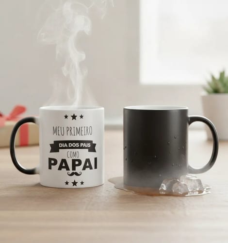 Caneca Mágica Personalizada Com Nome Primeiro Dia Dos Pais