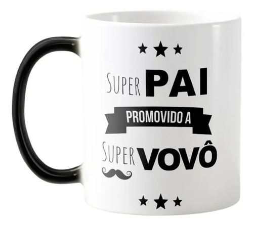 Caneca Mágica Personalizada Presente Promovido a Avô - Anúncio de Gravidez (Avós)