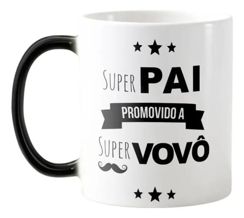 Caneca Mágica Personalizada Presente Promovido a Avô - Anúncio de Gravidez (Avô)