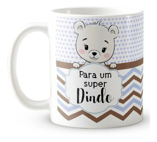 Caneca Personalizada Batismo para Super Dindos de Menino - Batizado (Batizando(a))