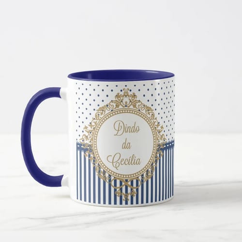 Kit 2 Canecas Batismo Dindo e Dinda Presente Personalizado Com Nome