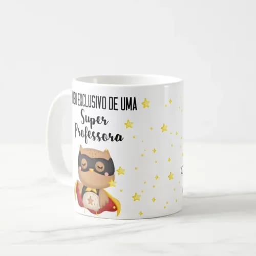 Caneca Personalizada Dia dos Professores Super Professora