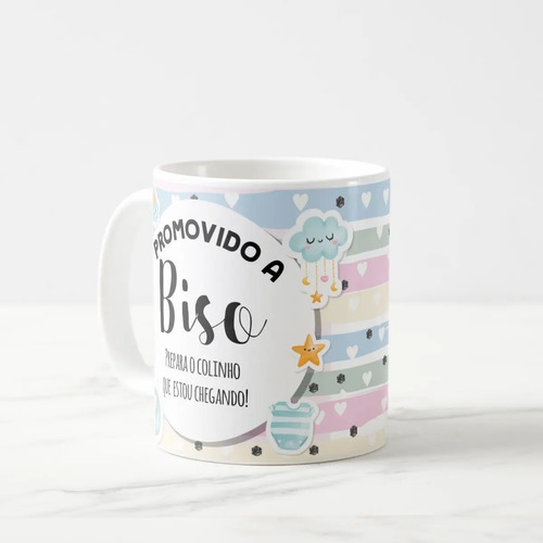 Caneca Presente Anúncio De Gravidez Gestação Para Bisa Avô