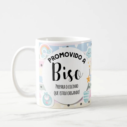 Caneca Presente Anúncio De Gravidez Gestação Para Bisa Avô