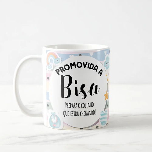 Caneca Personalizada Anúncio Gravidez Gestação Bisavó Bisa