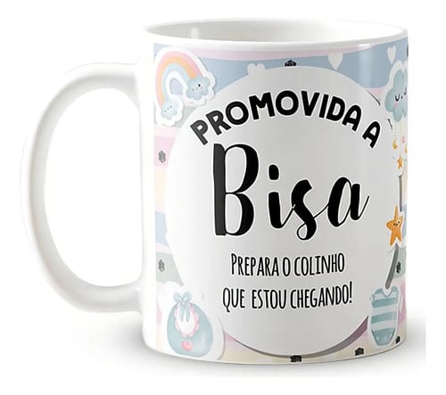 Caneca Personalizada Anúncio Gravidez Gestação Bisavó Bisa