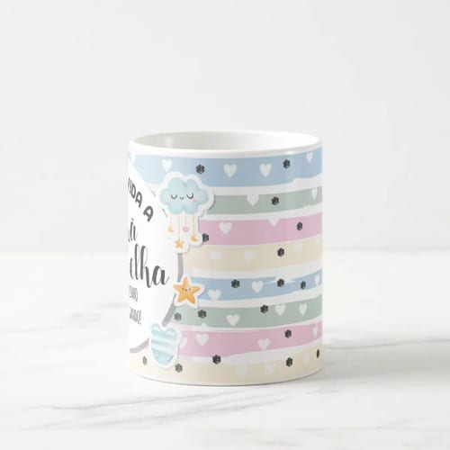 Caneca Presente Gravidez Irmã Mais Velha Familia Cresceu