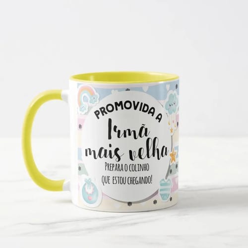 Caneca Personalizada Anúncio Gravidez para Irmã mais Velha