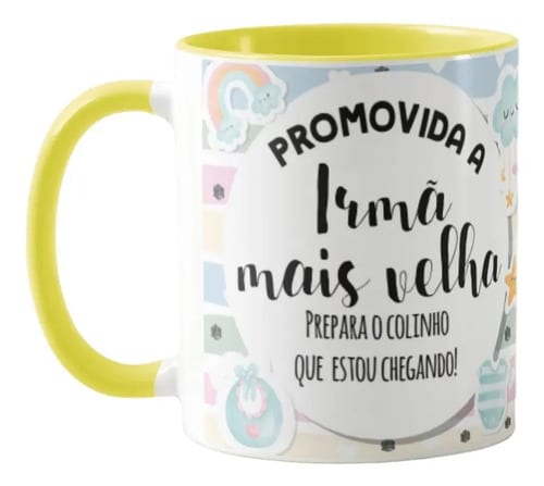 Caneca Personalizada Anúncio Gravidez para Irmã mais Velha - Anúncio de Gravidez (Irmã)