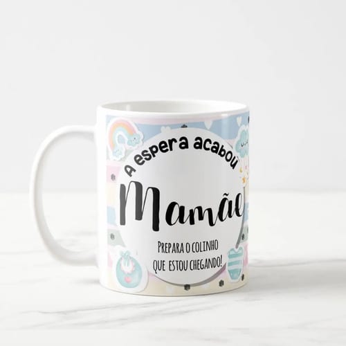 Caneca Presente Gravidez para Grávida Mãe Familia Cresceu