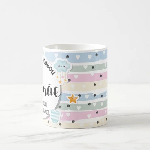 Caneca Presente Gravidez para Grávida Mãe Familia Cresceu