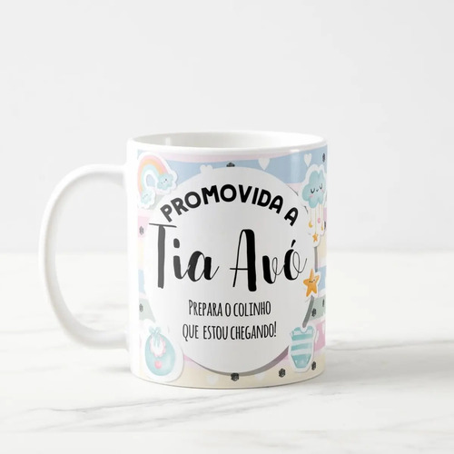 Caneca Presente Gravidez para Tia Avó Tivó Familia Cresceu