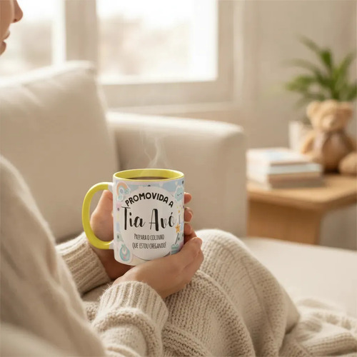 Caneca Anunciar Grávidez Tia Avó Presente Pronta Entrega