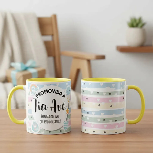 Caneca Anunciar Grávidez Tia Avó Presente Pronta Entrega - Família (Tia Avó)