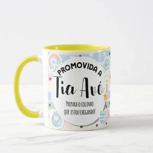Caneca Anunciar Grávidez Tia Avó Presente Pronta Entrega