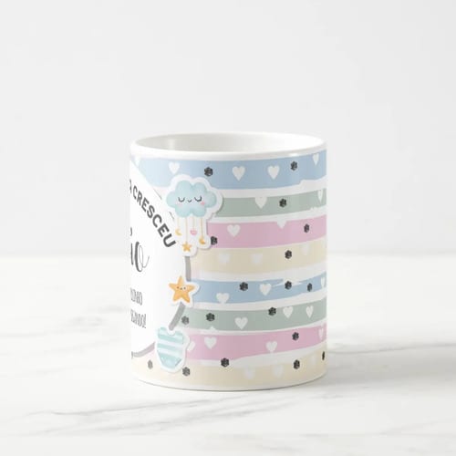 Caneca Personalizada Anúncio de Gravidez Presente Gestante Familia