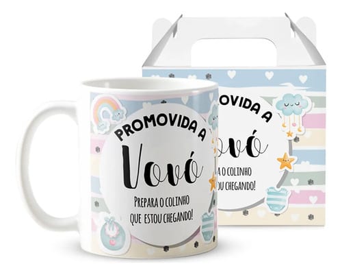 Caneca Anunciar Gravidez – Presente Promovida a Vovó Pronta Entrega