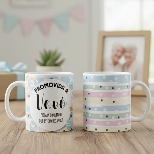 Caneca Anunciar Gravidez – Presente Promovida a Vovó Pronta Entrega - Anúncio de Gravidez (Pai)