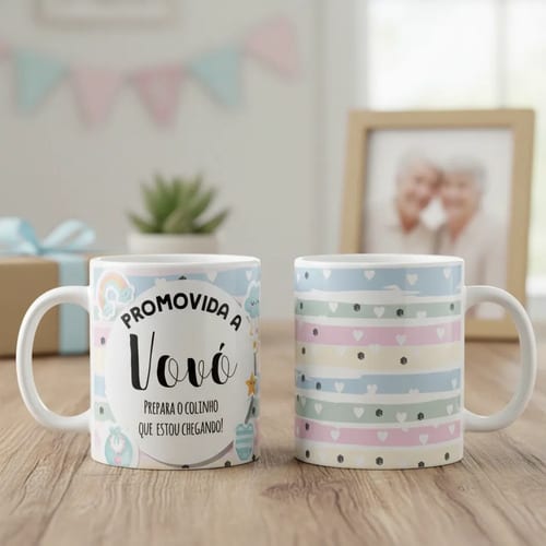 Caneca Anunciar Gravidez – Presente Promovida a Vovó Pronta Entrega - Anúncio de Gravidez (Pai)