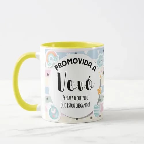 Caneca Personalizada Anúncio De Gravidez Gestação Vovó Avó