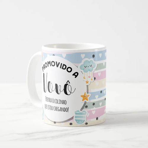 Caneca Presente Gravidez para Avô Vovô Familia Cresceu