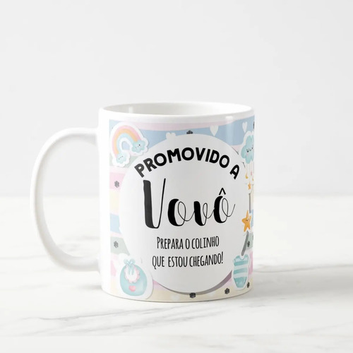 Caneca Presente Gravidez para Avô Vovô Familia Cresceu